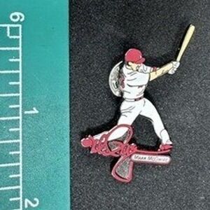 Mark McGwire Baseball Pin Cardinals Player Enamel Lapel Hat Collectible